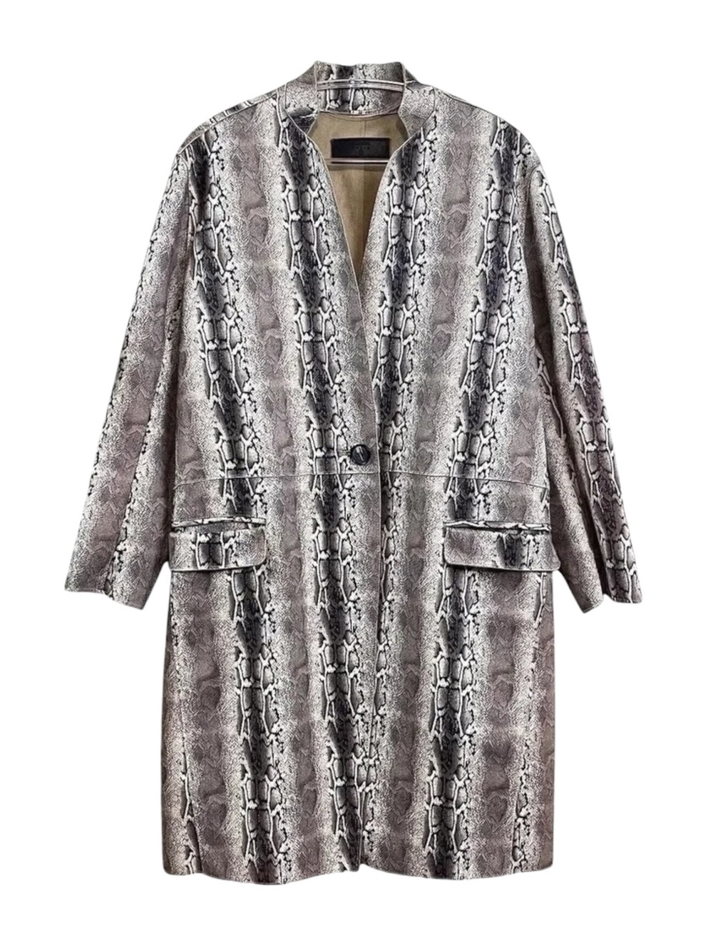 Blank NYC Anthropologie Snake Charmer Faux Suede Longline Jacket Size XS